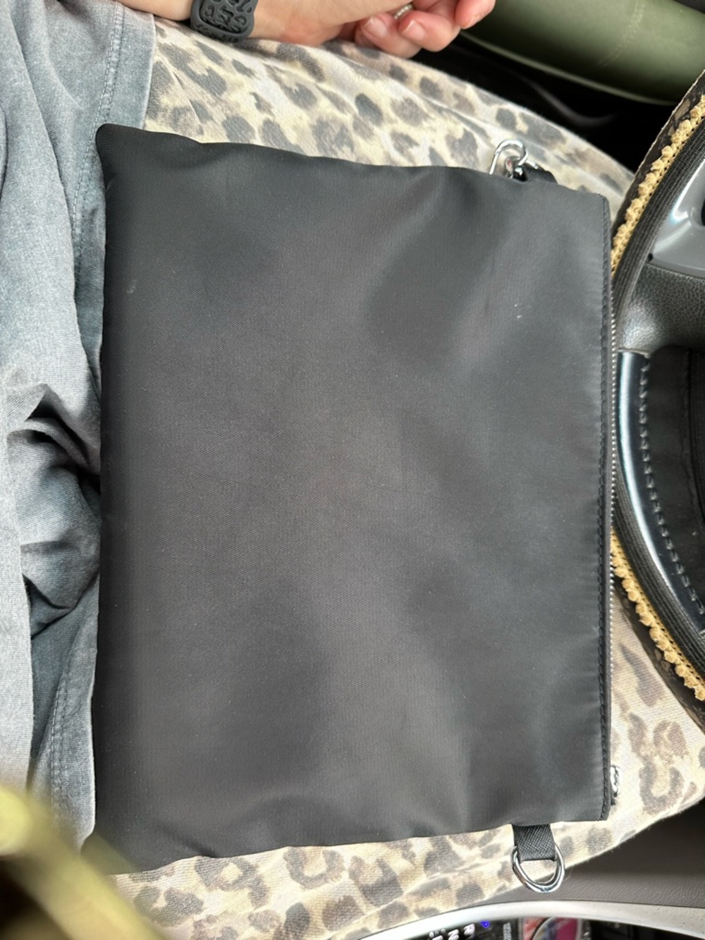 Black Crossbody or wristlet Pouch